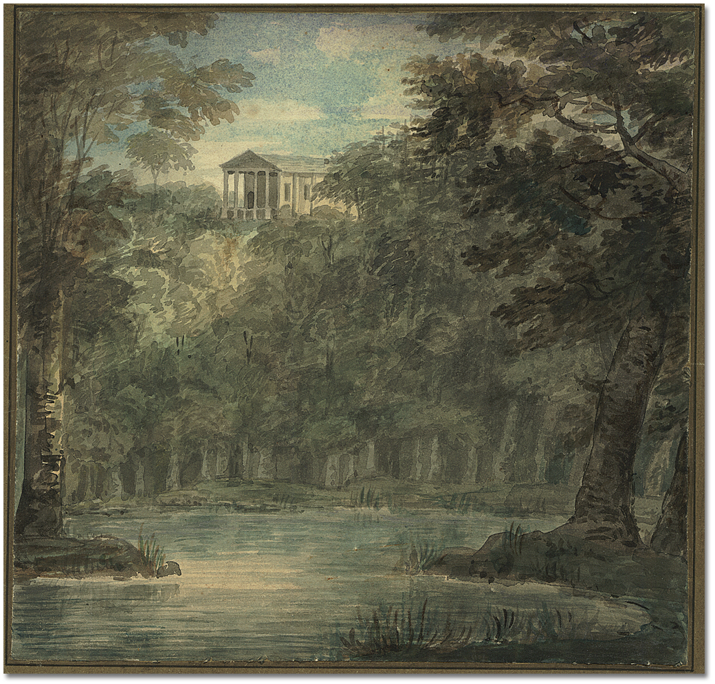 Aquarelle : Castle Frank, 1796