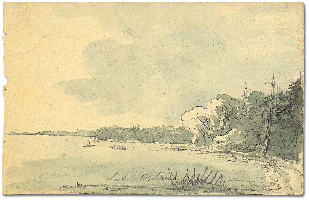 Watercolour: Lake Ontario shore, [ca. 1793] 
