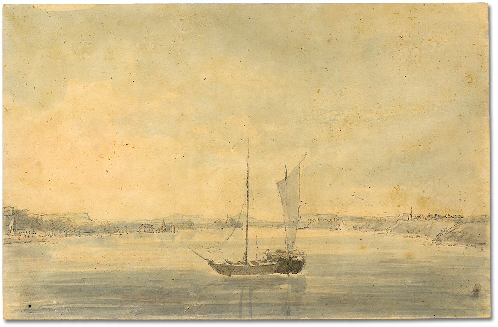 Aquarell : Quebec, St. Audrey, Grondines, Dechambeau, 23 septembre 1794