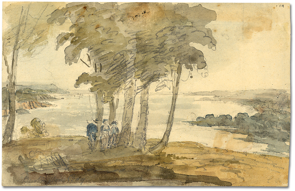 Watercolour: Burlington Bay, [ca. 1796]