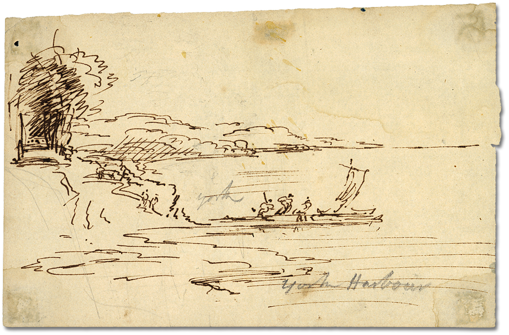 Dessin : York Harbour [juillet], [vers 1796]