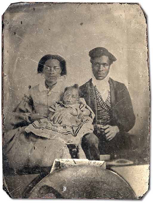 Photo: Unidentified Man, Woman and Child, [ca. 1875]