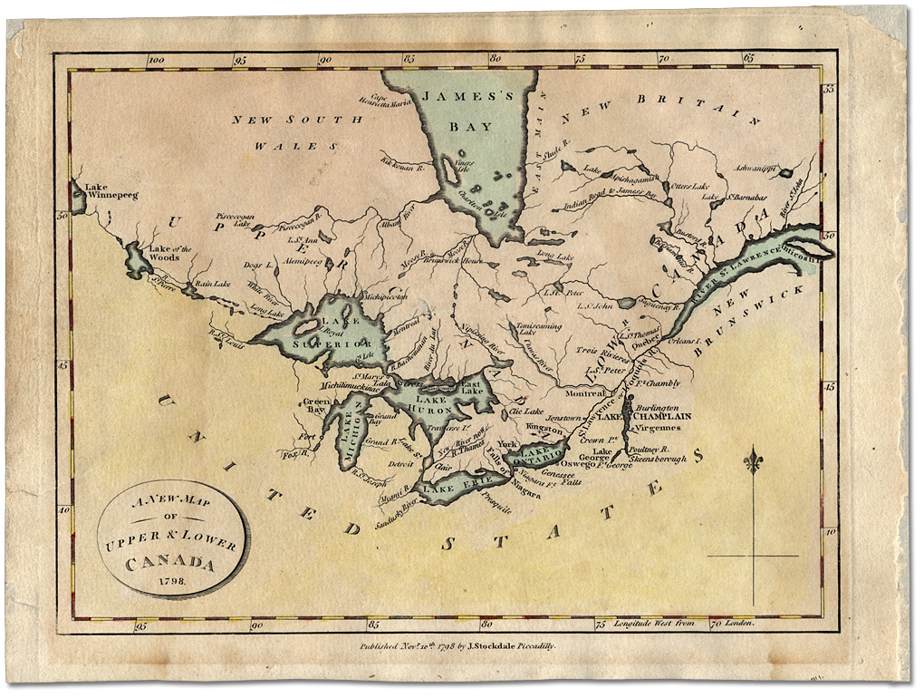 A New Map of Upper and Lower Canada, 1798