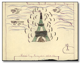 Drawing: "Escena En Paris" (Scene in Paris), [between 1936 and 1939], Spain