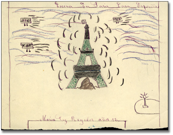 Drawing: "Escena En Paris" (Scene in Paris), [between 1936 and 1939], Spain