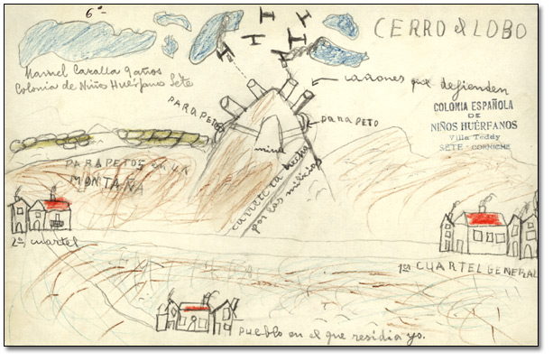 Dessin : "Cerro el lobo" (Wolf Hill), [vers 1936-1939]