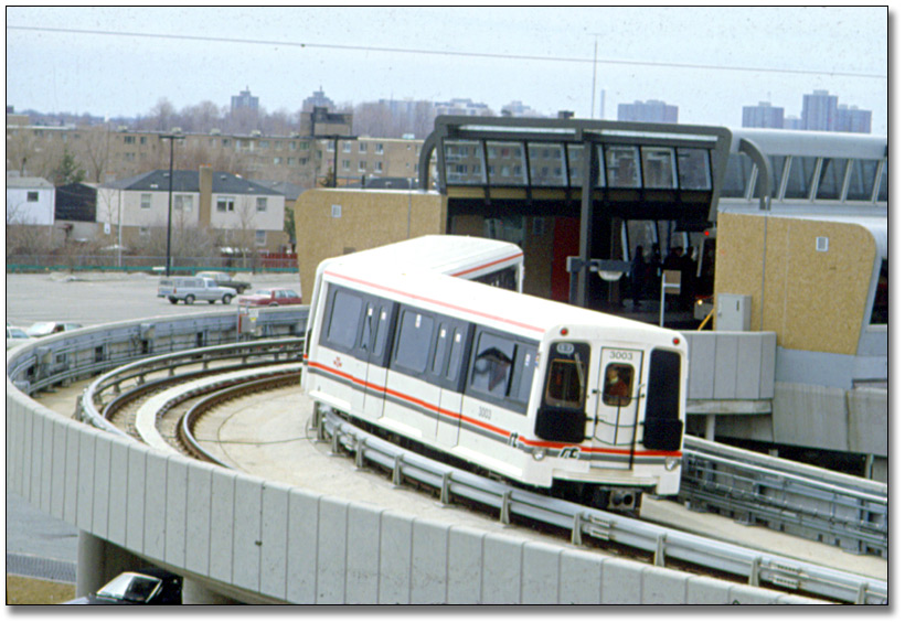 Scarborough LRT Scarborough Town Centre, mars 1985