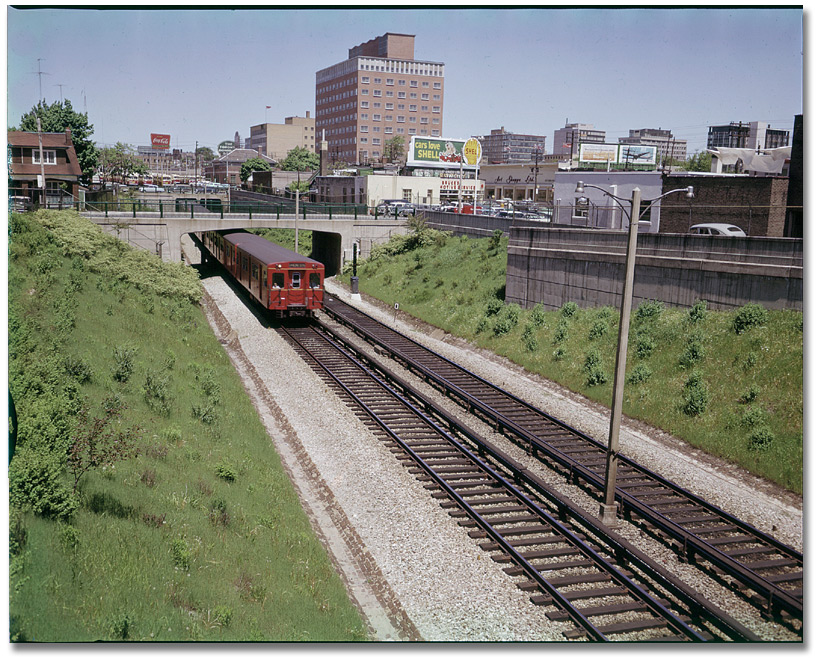 Subway train, near Yonge and Eglinton Sts. Toronto, 1960 