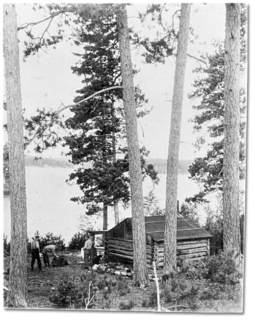 Photographie : Scène à un camp, parc Quetico, [vers 1920]
