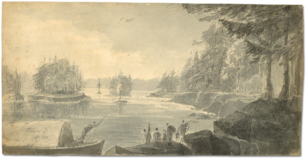 Watercolour: Thousand Islands, July 26, [ca. 1796]