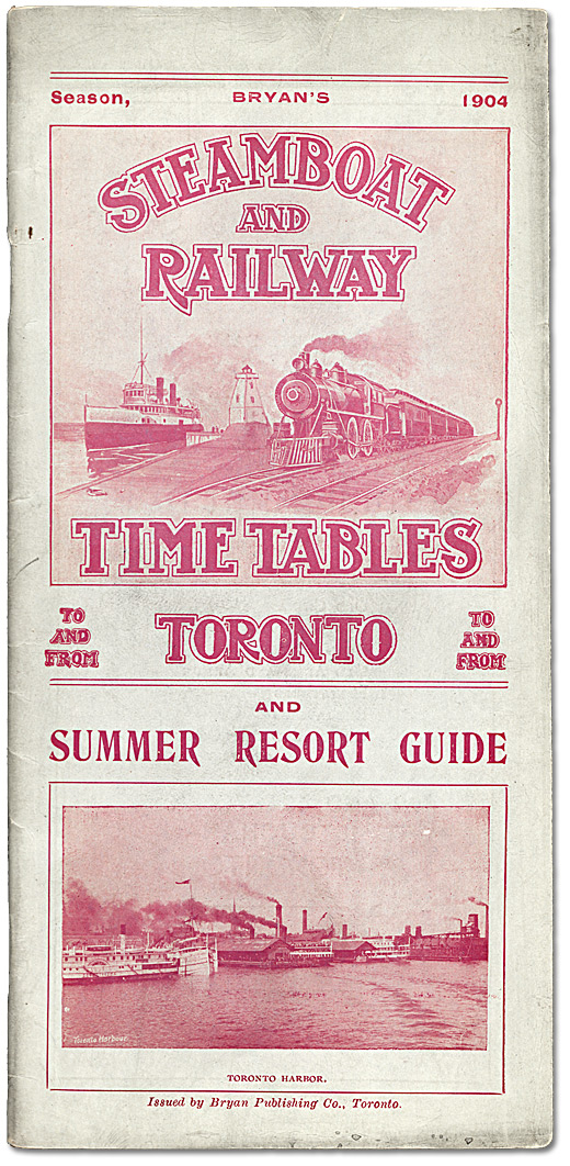 Steamboat and Railway Timetables, Toronto, 1904