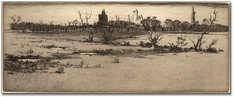 A view of Ypres from the Bund dugout, 13 mai 1917 