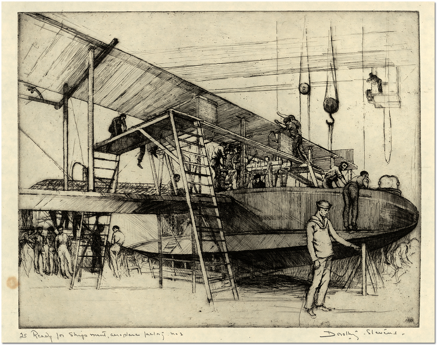 Ready for shipment, aeroplane factory no. 2, [between 1914 and 1919]
