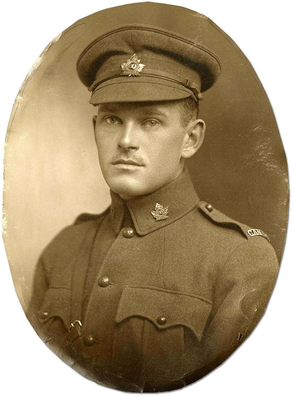 Portrait of Harry Mason in military uniform, [ca. 1914-1917]
