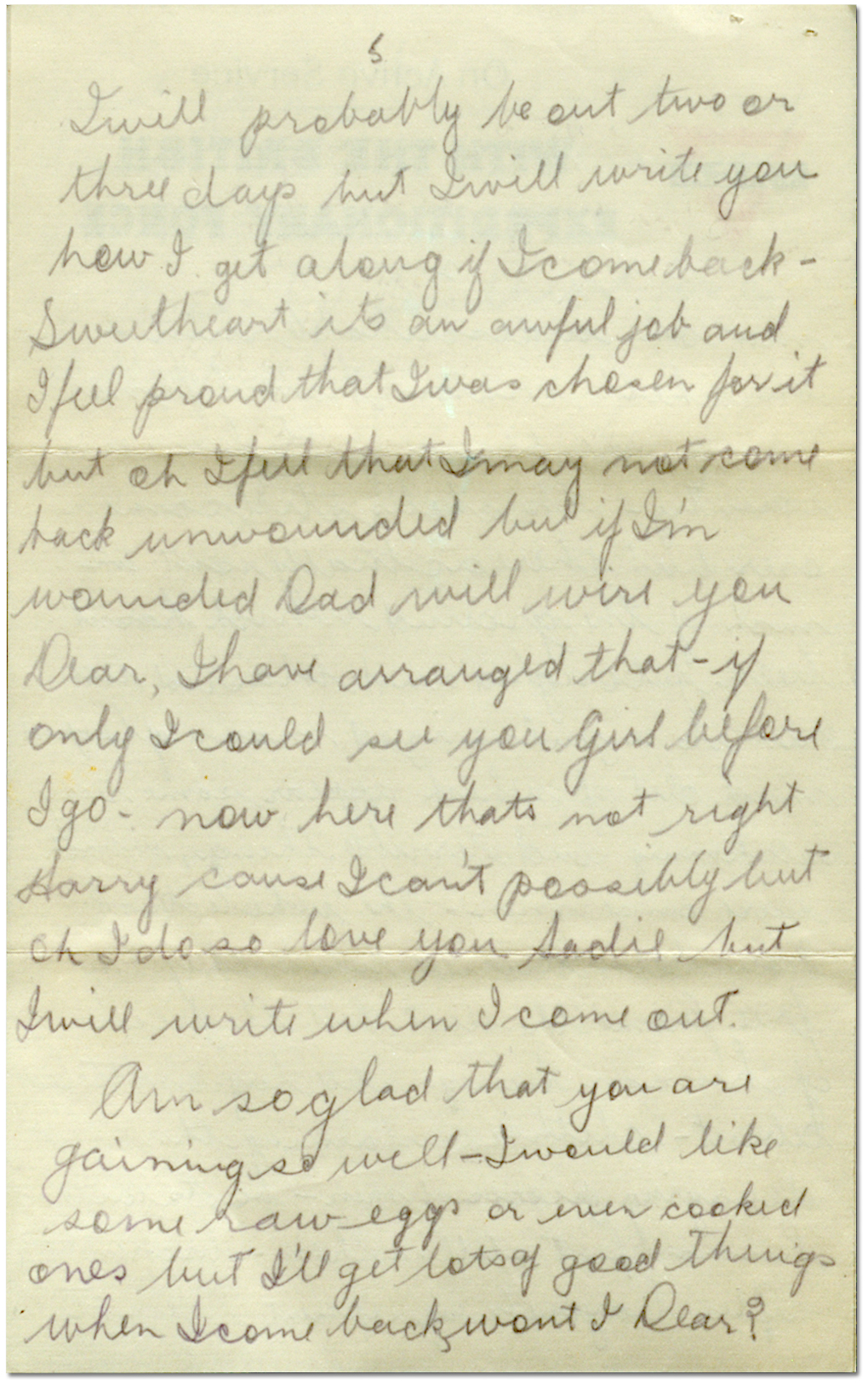  Lettre de Harry Mason à Sadie Arbuckle, le 7 octobre 1916