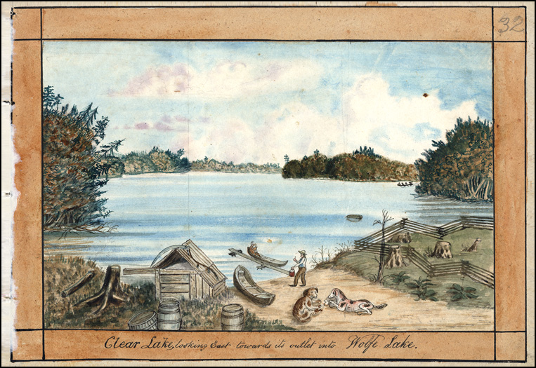 Clear Lake looking towards opening to Wolfe Lake, 1835