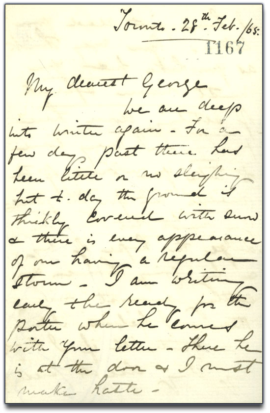 Letter from Anne Brown to George Brown, 28 February 1865