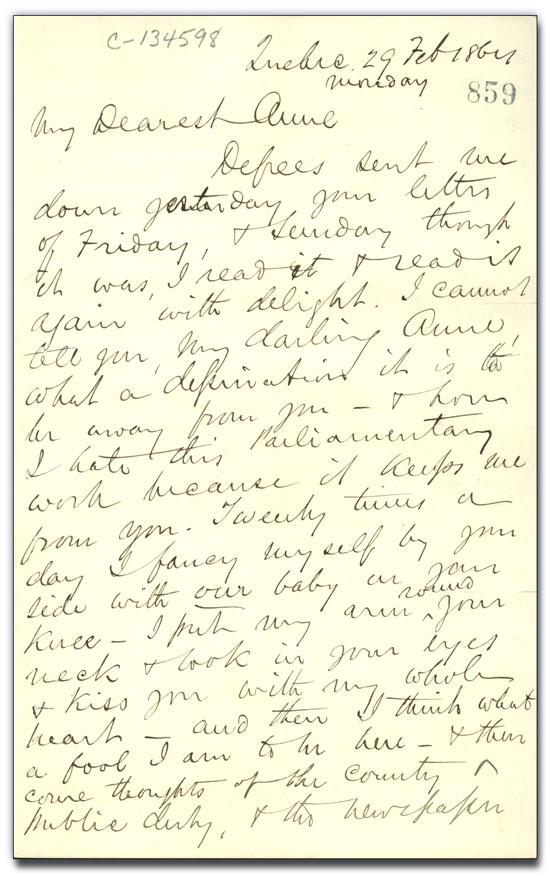 Letter from George Brown to
Anne Brown, 18 June 1864