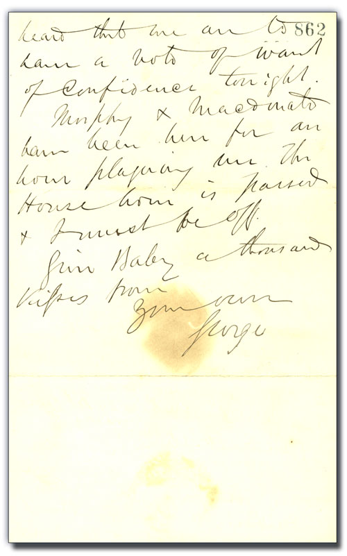 Letter from George Brown to Anne Brown, 29 February 1864