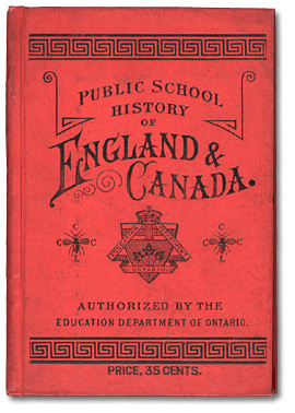 Photograph of the book, Public School History of England & Canada