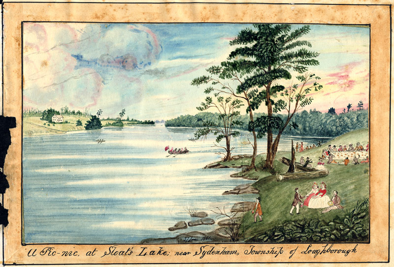 A picnic at Sloat's Lake, near Sydenham in the Township of Loughborough, Ontario
