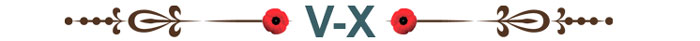V-X alphabet title banner